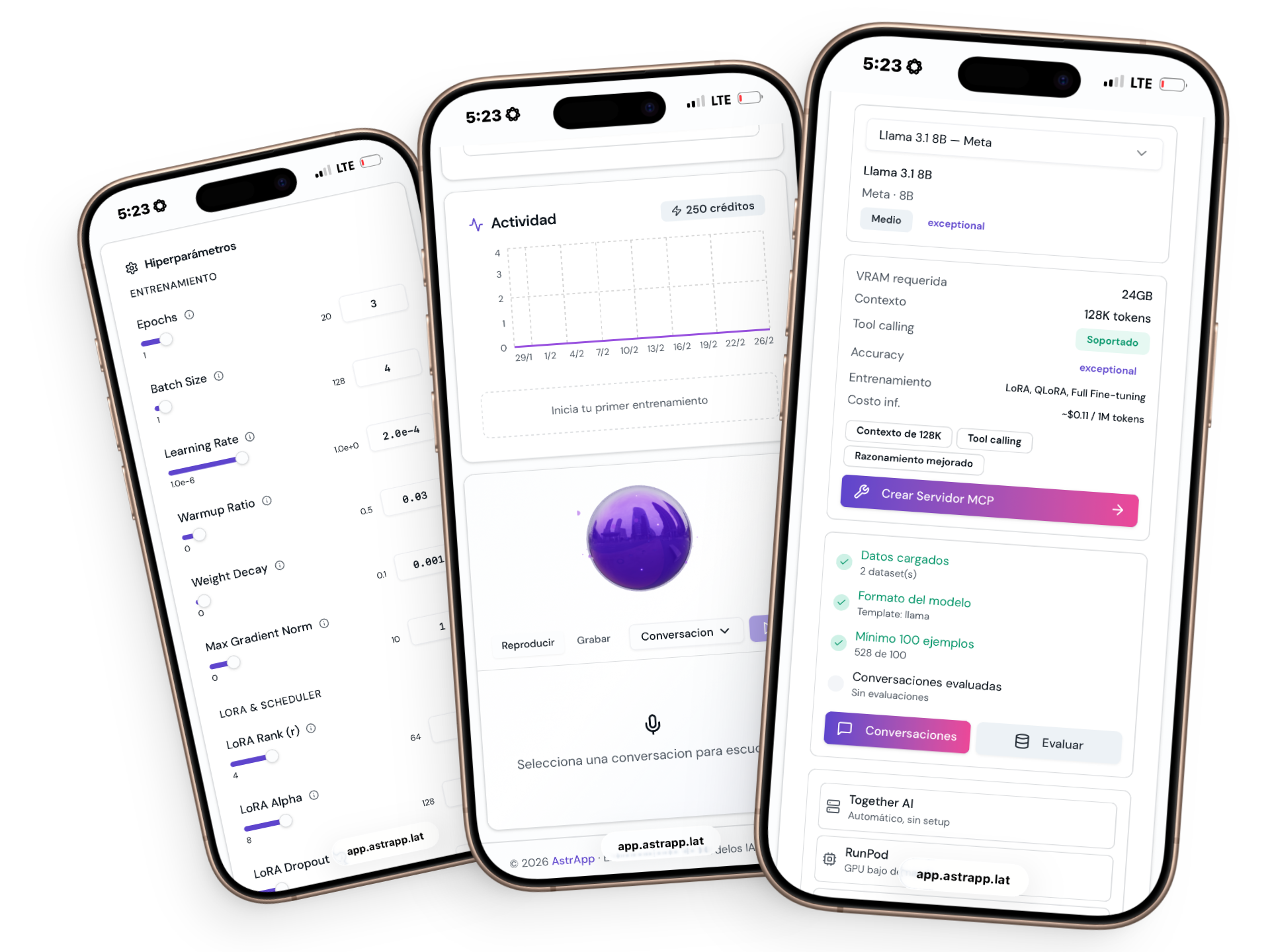 AstrApp — Panel de métricas y aprobación de conversaciones