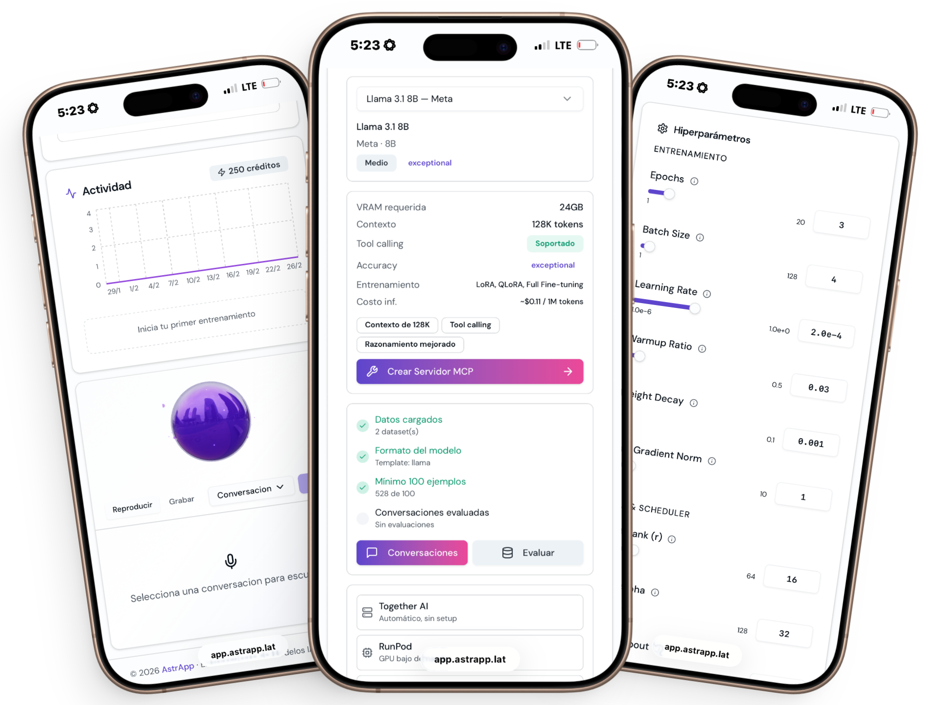 AstrApp — Entrena tu propio modelo de IA